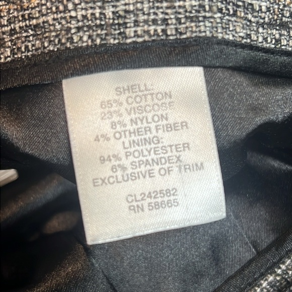 CLASSIQUES ENTIER SIZE 0 GRAY WOVEN SKIRT WITH BLACK LACE - Picture 9 of 11